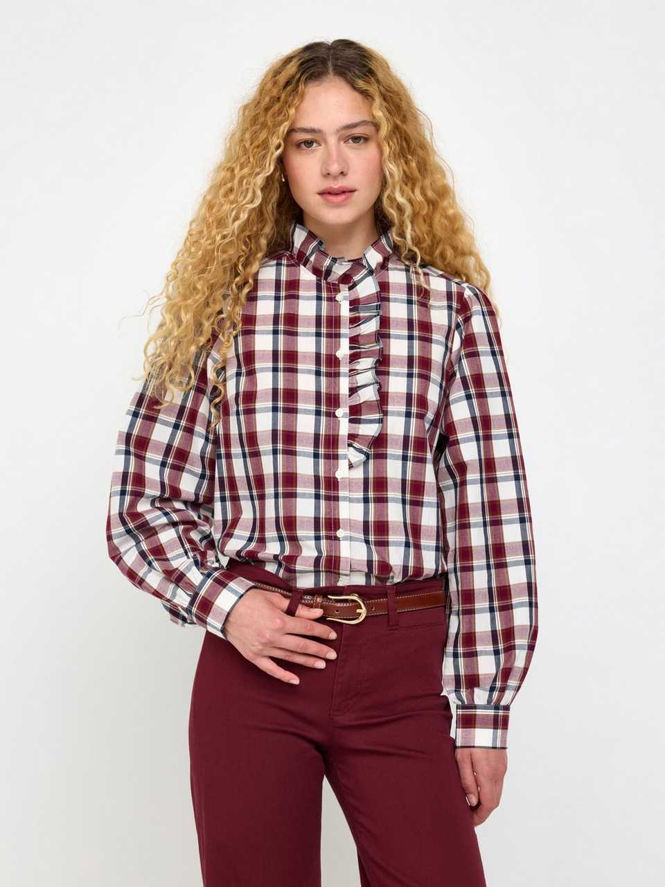 Blus med långa ärmar