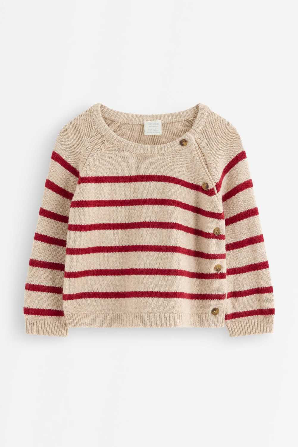 Striped knitted jumper