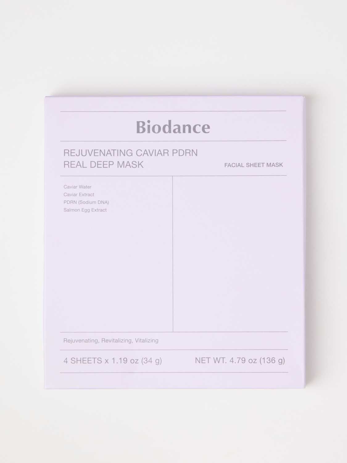 Biodance Rejuvenating Caviar PDRN Real Deep Mask 4-pack