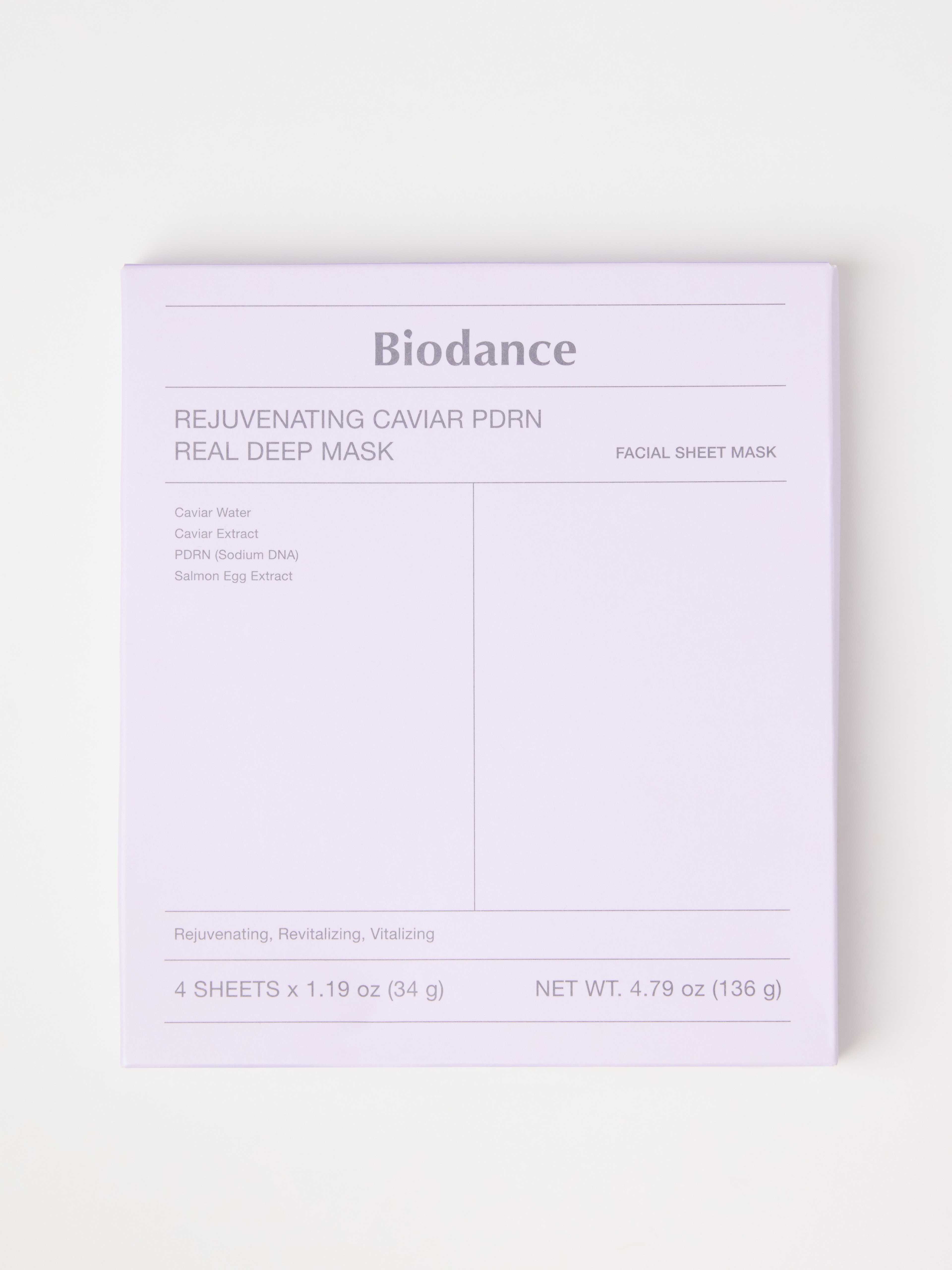 Biodance Rejuvenating Caviar PDRN Real Deep Mask 4-pack