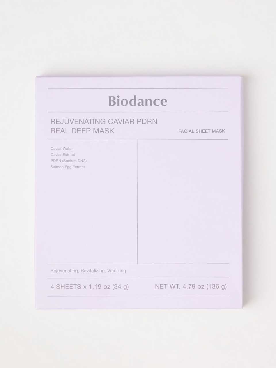 Biodance Rejuvenating Caviar PDRN Real Deep Mask 4-pack