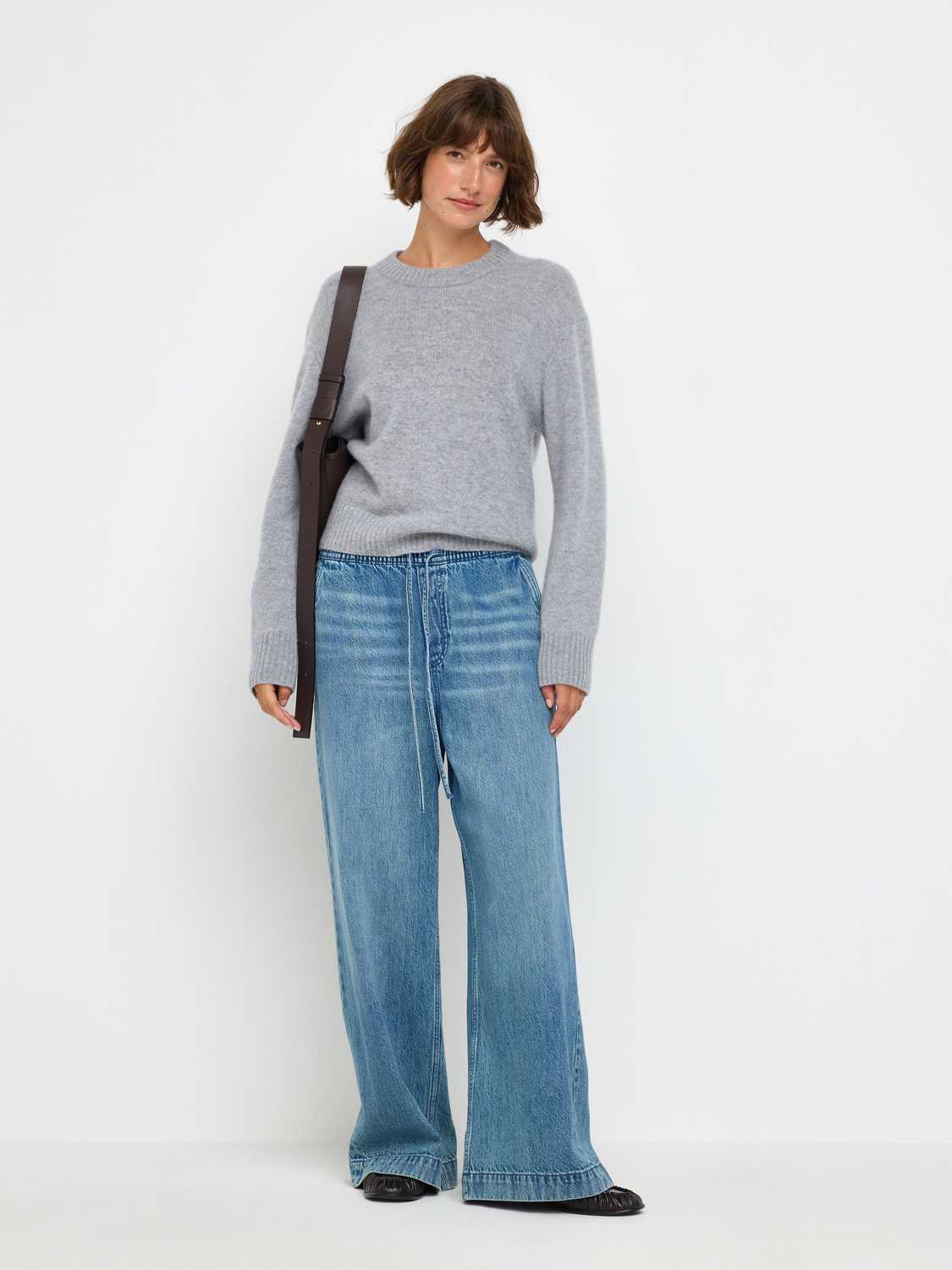Vida denimbyxor med resårmidja