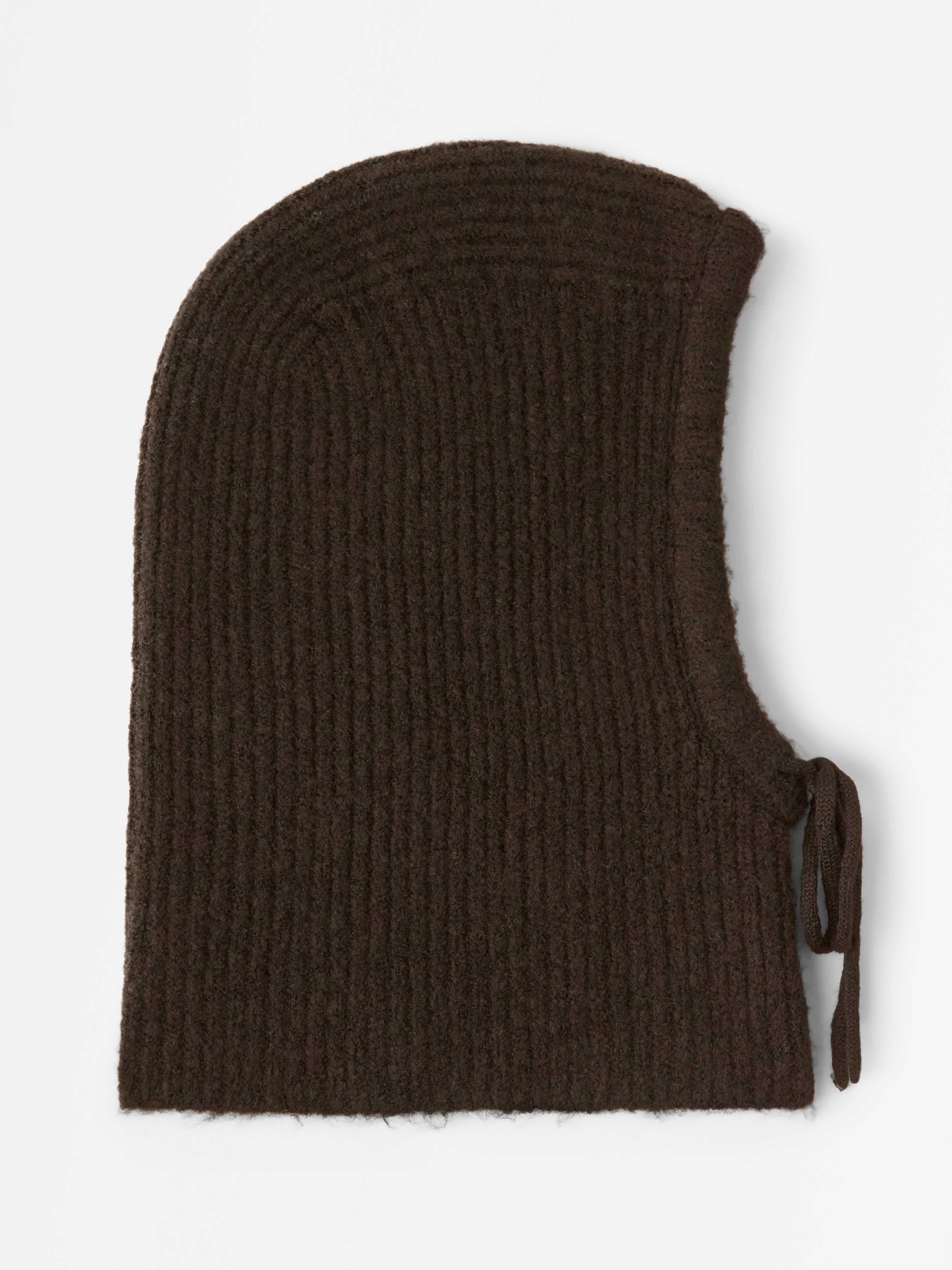 Ribbstickad balaklava