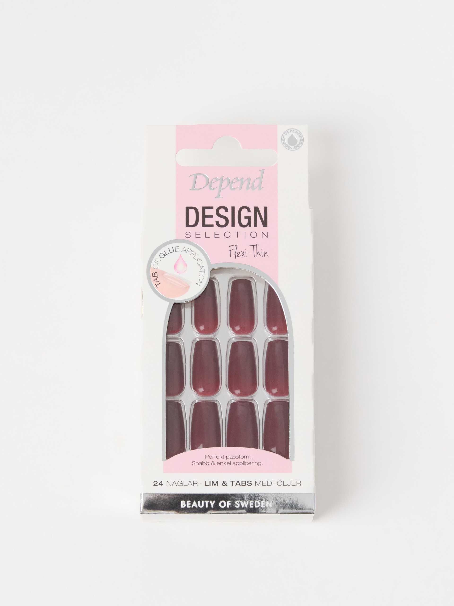 Lindex Depend Design Selection Dark Scarlet Short Coffin nagelprodukter dam