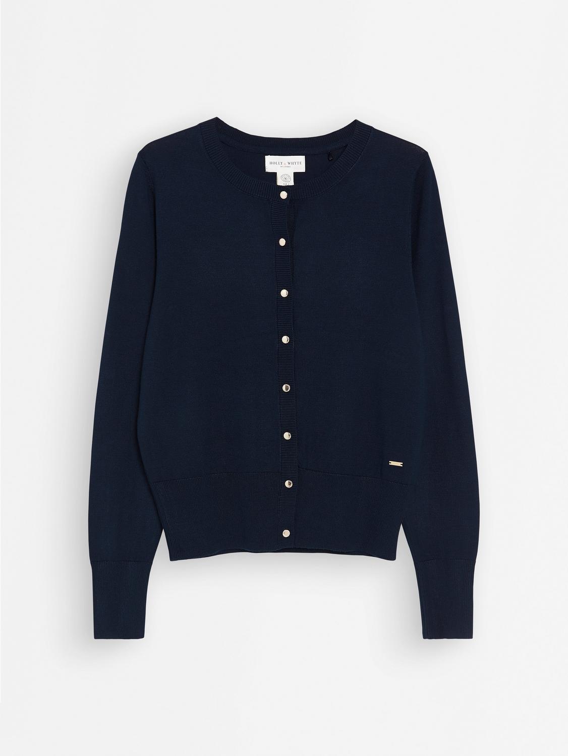 Finstickad cardigan