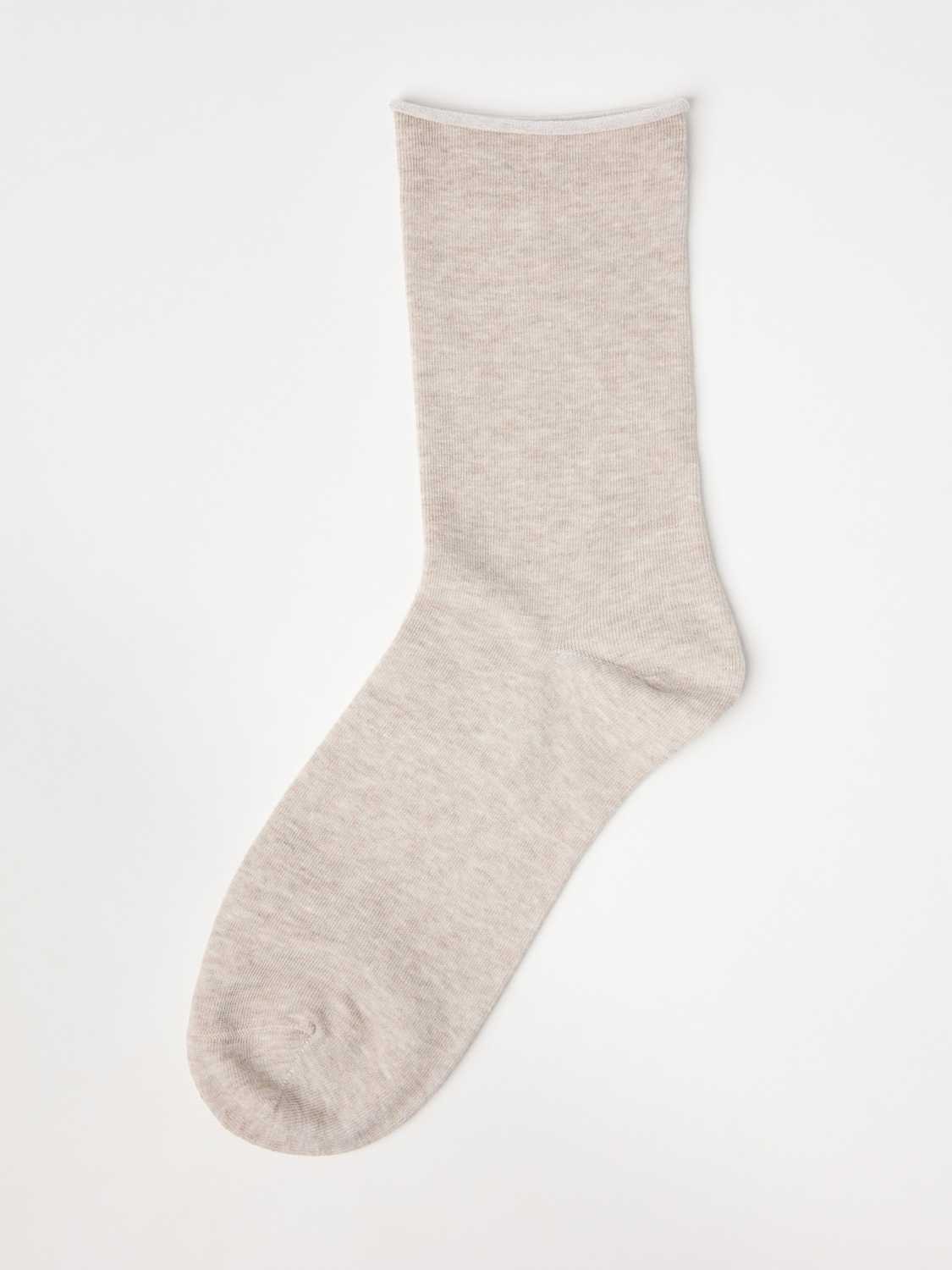 Socka med rullad kant