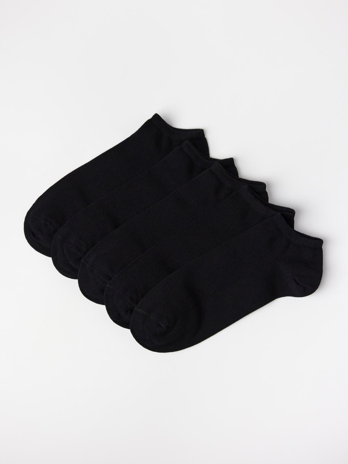 5-pack svarta ankelstrumpor