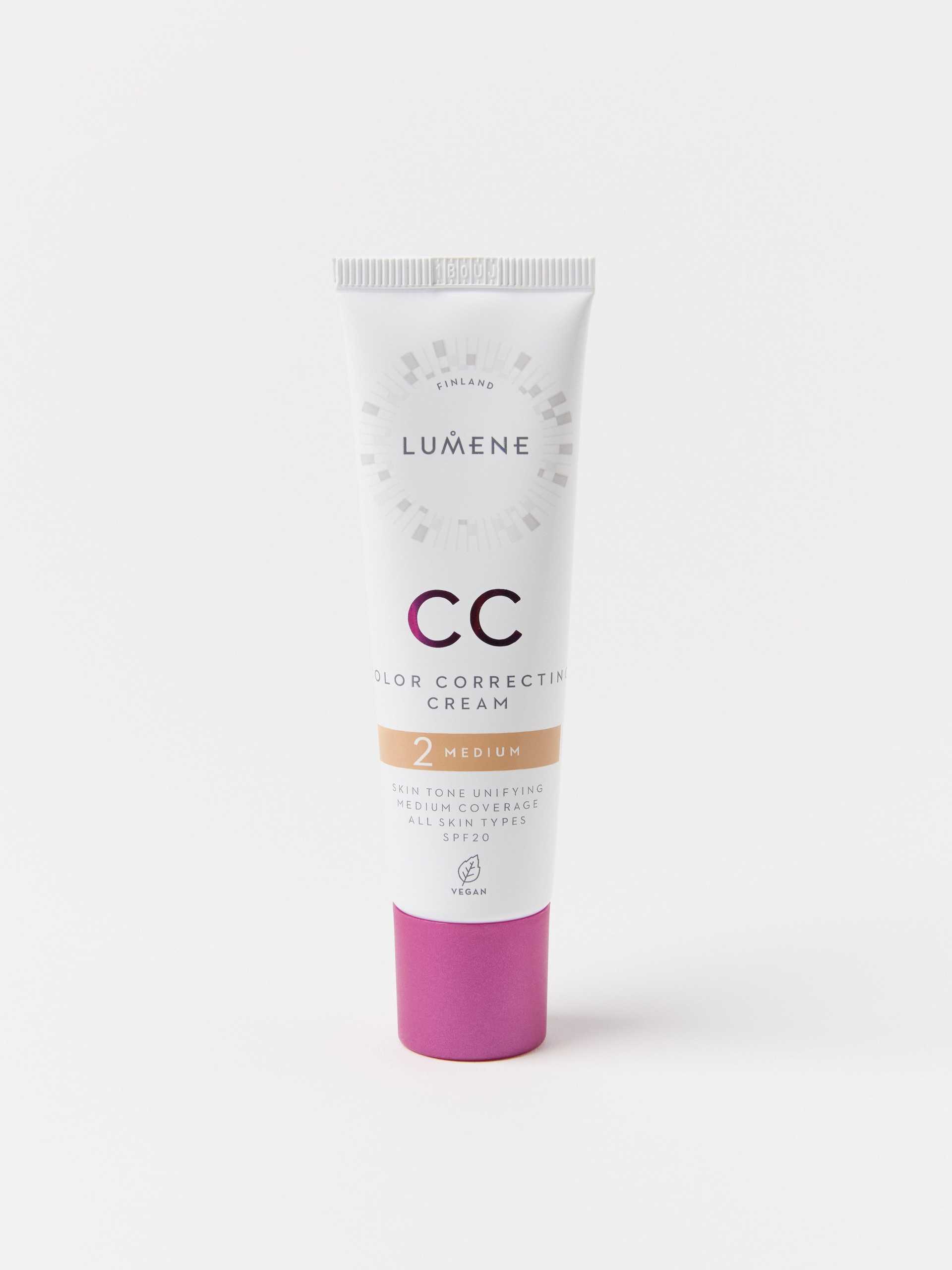 Lumene CC Color Correcting Cream SPF20 puder, rouge & highlighter dam – bild 5