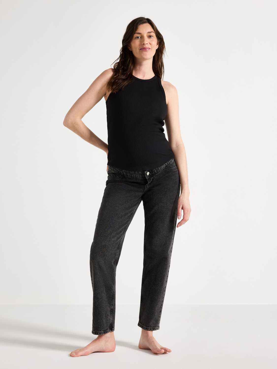 MOM STRAIGHT Nea cropped gravidjeans