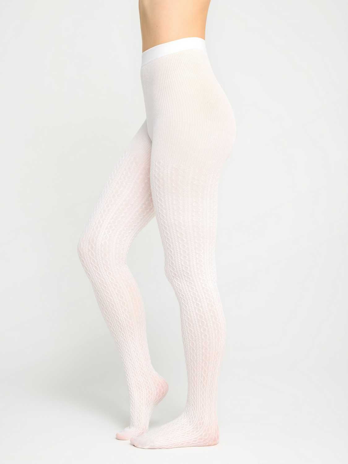 Kabelstickad strumpbyxa