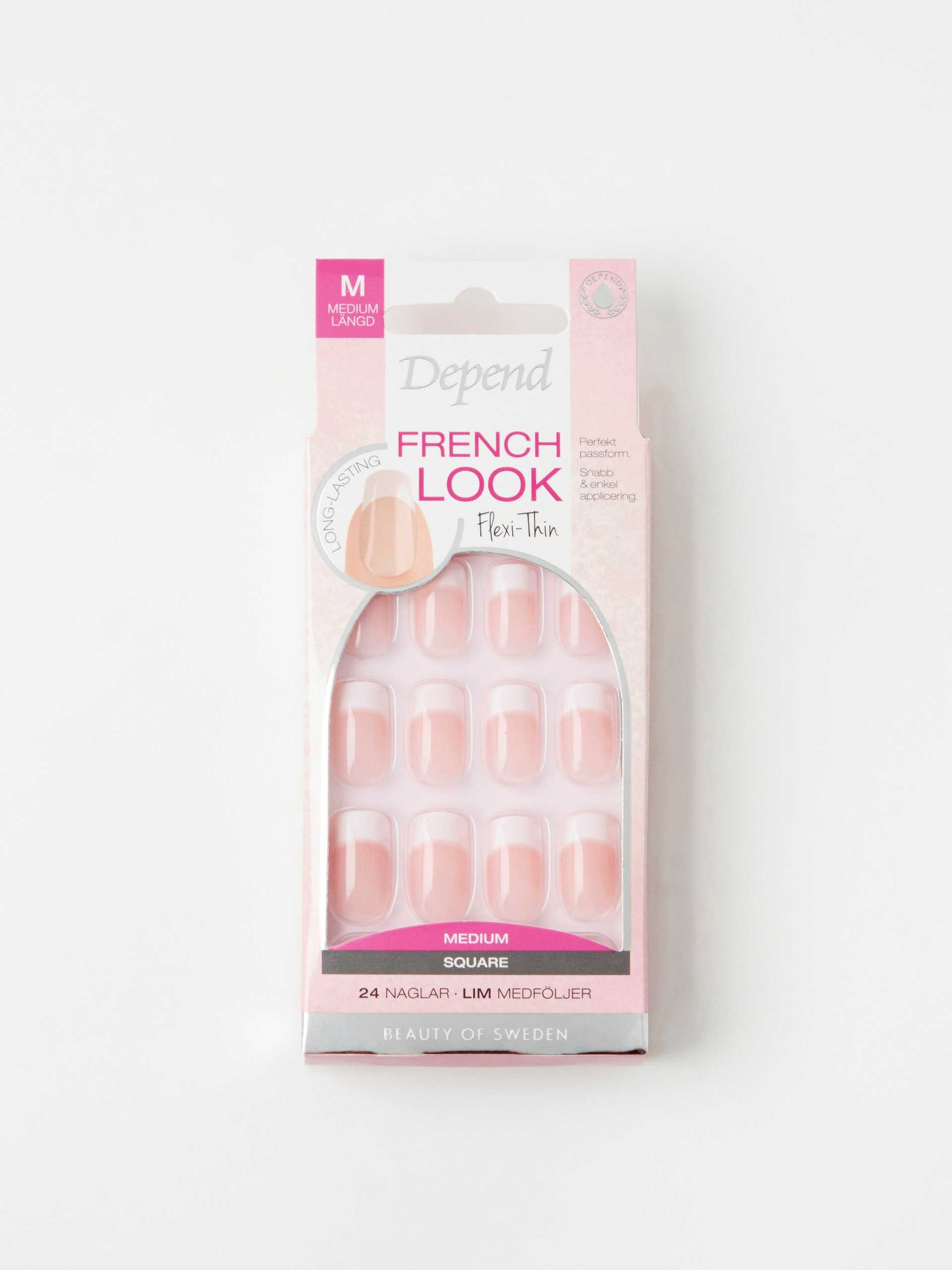 Depend French Look Rosa Square Medium nagelprodukter dam – bild 2