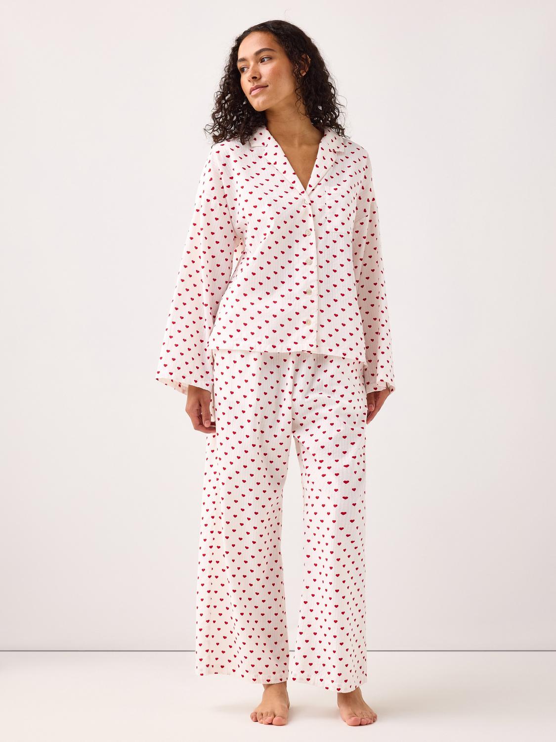 Croppade pyjamasbyxor i bäckebölja