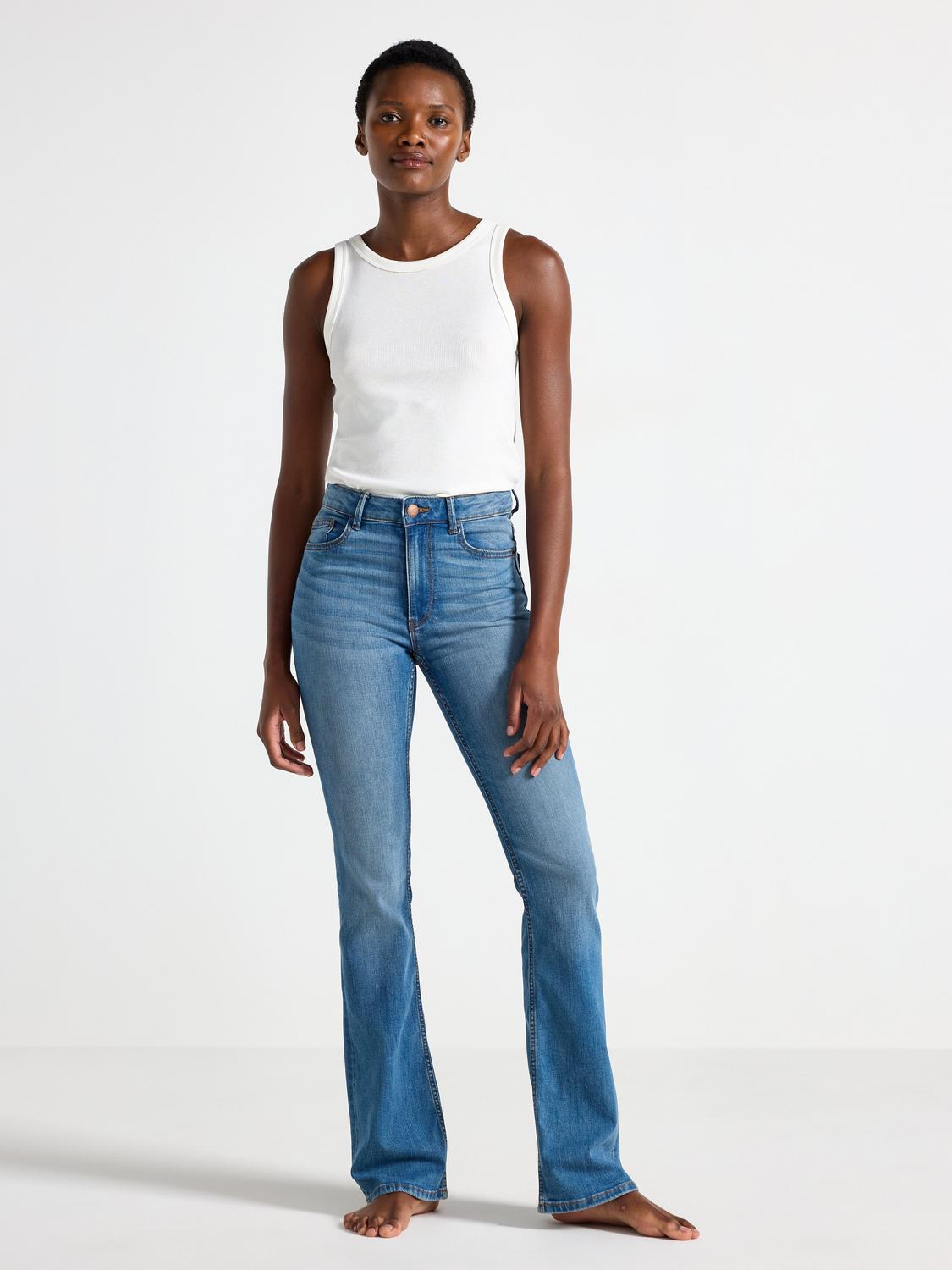 FLARE Karen stretch jeans med medelhög midja