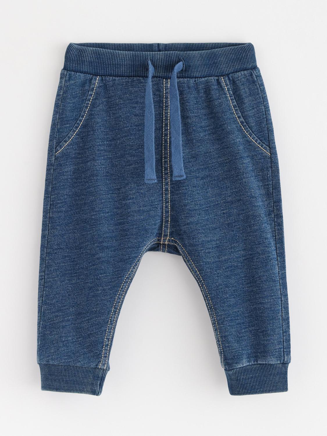 Mjukisbyxor med denim-look