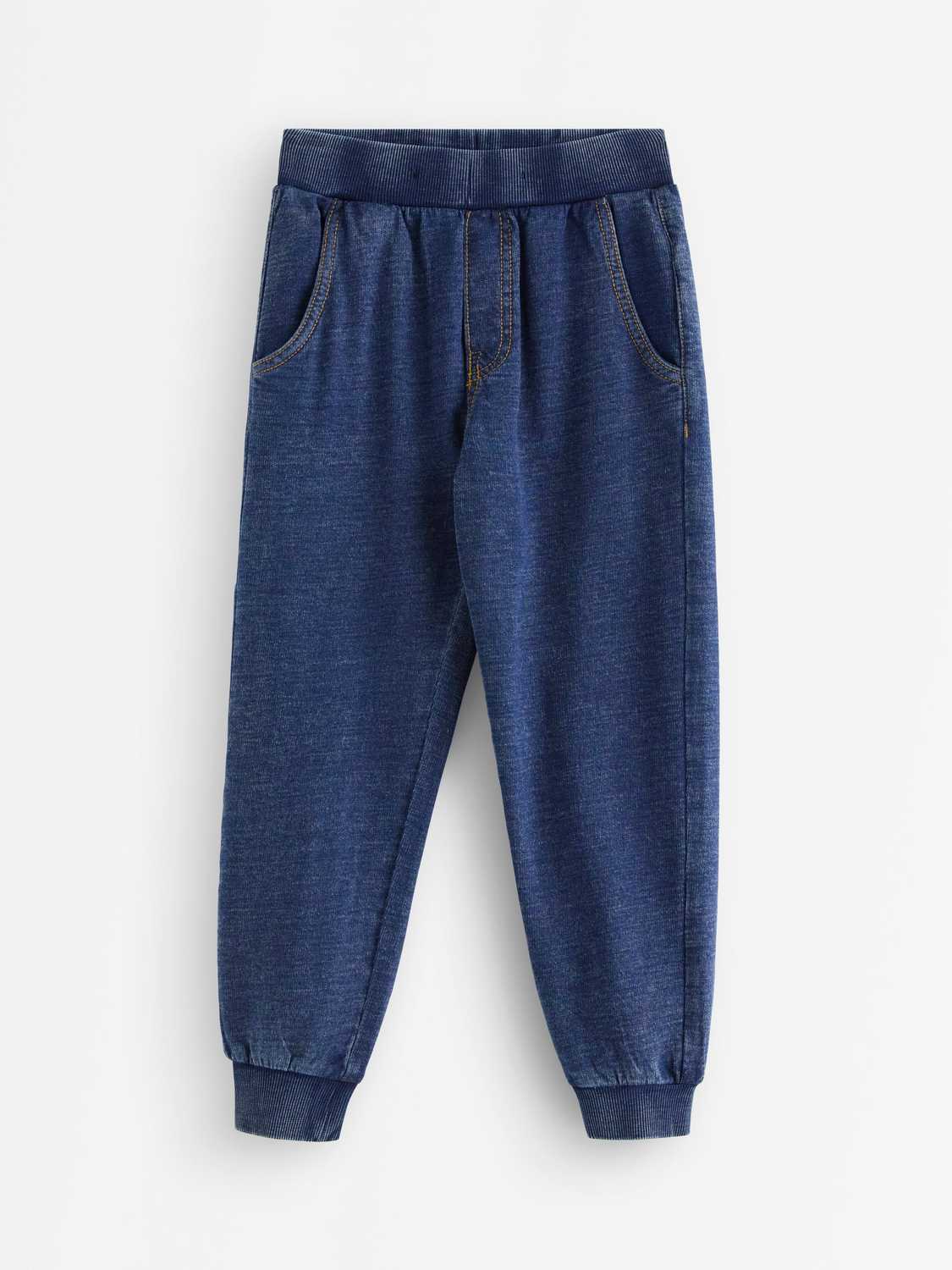 Mjukisbyxor med denim-look