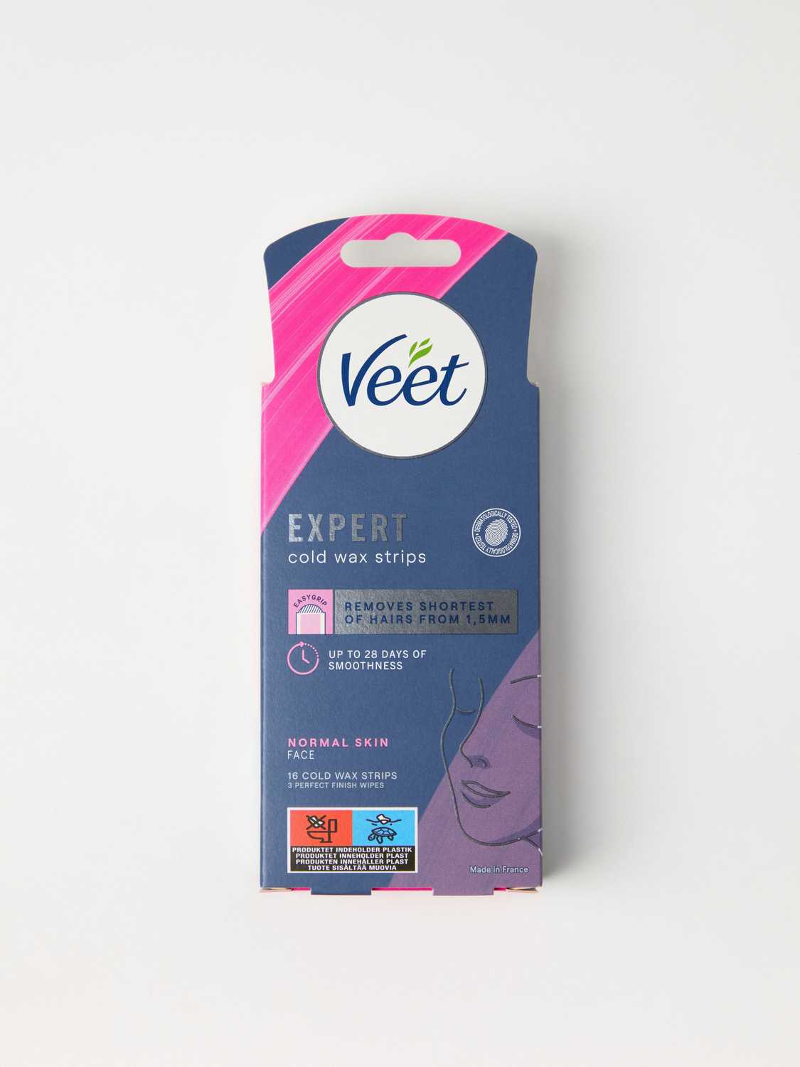 Veet Expert Cold Wax Strips Normal Skin Face