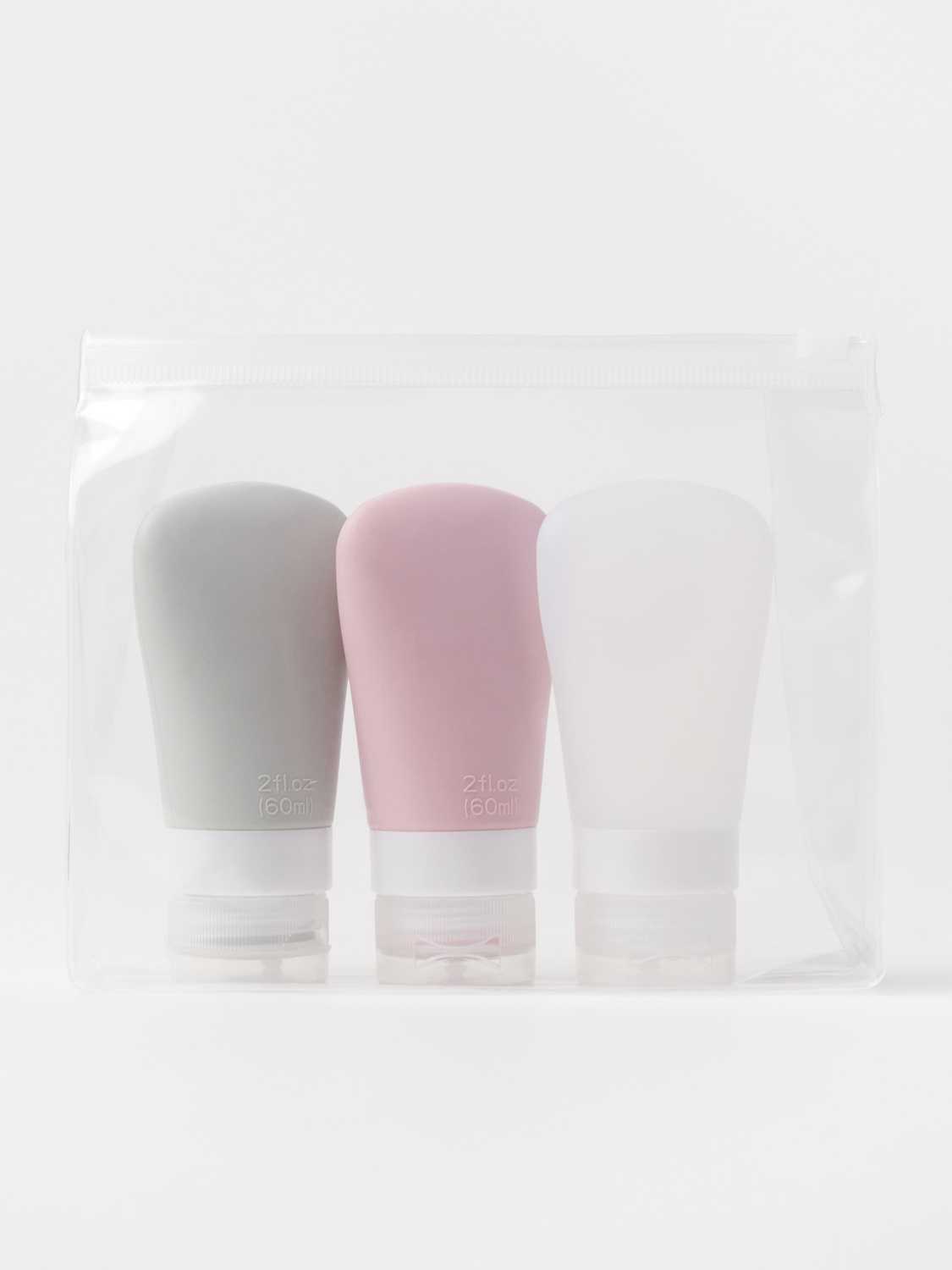 3-pack reseflaskor i silikon