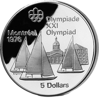 Olympische Spiele 1976 - Montreal mit Schiffen auf der Motivseite