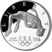  Olympische Spiele 1996 : Motiv - Athlete bei R&uuml;ckw&auml;rtssalto