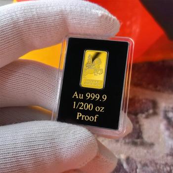 Goldbarren 1/200oz mit einem Pferd abgebildet