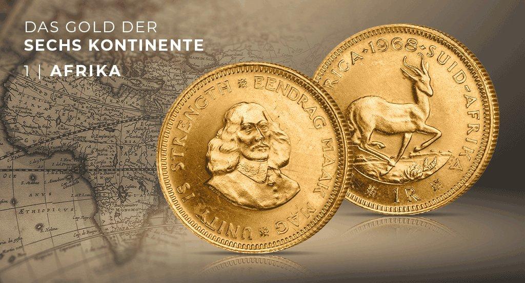 Die erste 1-Rand-Goldmünze Südafirkas