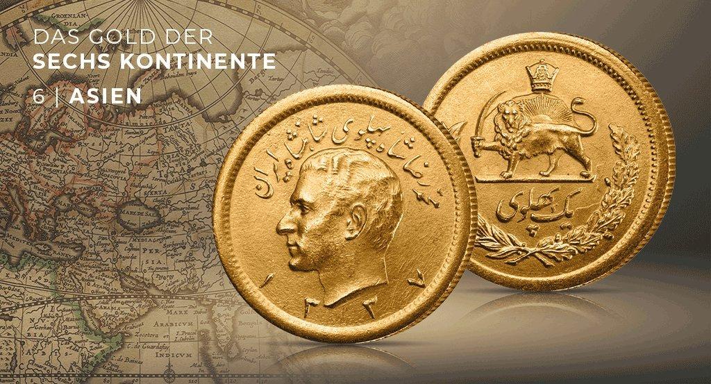 Die letzte 1-Pfund-Goldmünze von Schah Mohammed Reza Pahlevi