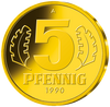 Neupr&auml;gung der letzten 5-Pfennig-M&uuml;nze