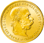Die erste 10-Kronen-Goldm&uuml;nze &Ouml;sterreichs