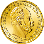 Die letzte 10-Mark-Goldm&uuml;nze von Wilhelm I.