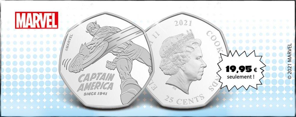 MDM - Monnaie argentée «Captain America - Super Soldat»