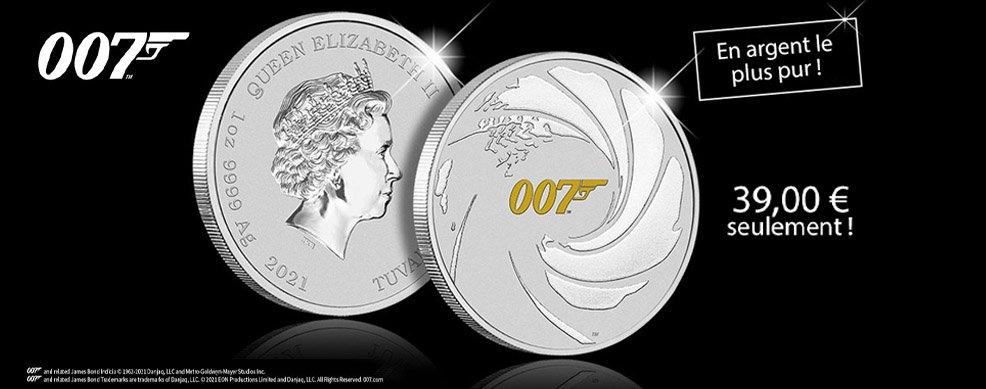 MDM - Monnaie commémorative en argent le plus pur « James Bond » 2021