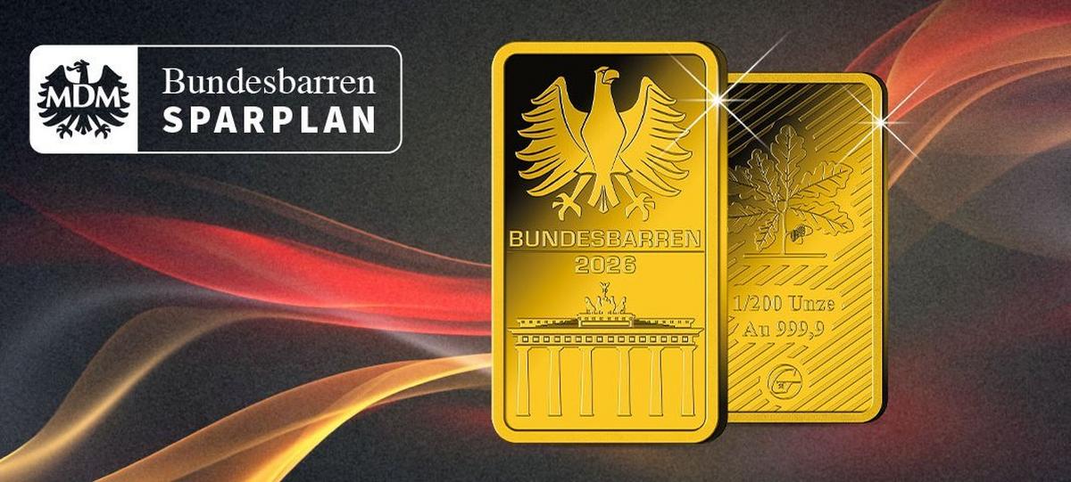 Gold-Sparplan 2026: Bundesbarren monatlich sichern – Flexibel, steuerfrei und ideal zum Vermögensaufbau