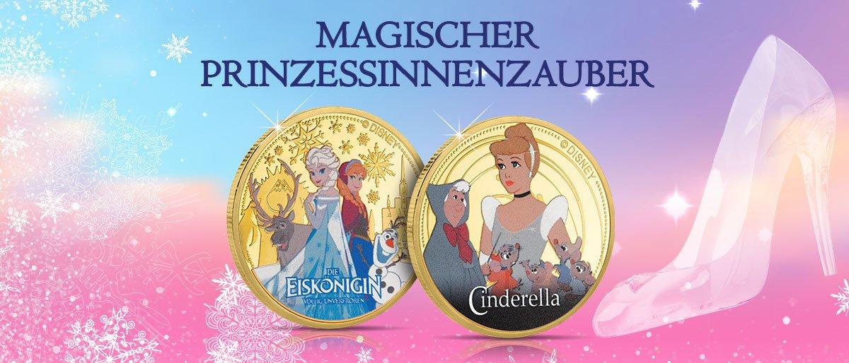 Magischer Prinzessinnenzauber - Goldmünze - Die Eiskönigin - Cinderella