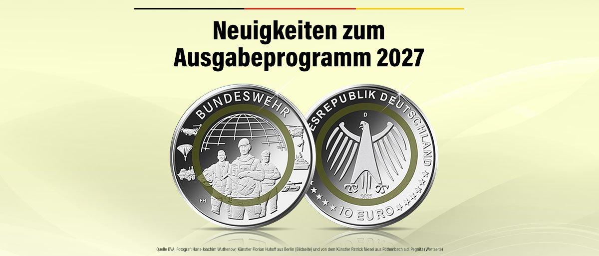 Bundeswehr Gedenkmünze - Neuigkeiten zum Ausgabeprogramm 2027