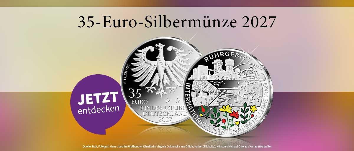 35-Euro-Silbermünze 2027 „Internationale Gartenausstellung Ruhrgebiet“ der Bundesrepublik Deutschland entdecken