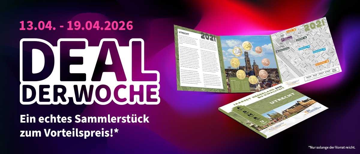 Deal der Woche 13.04.–19.04.2026: Kursmünzensatz Niederlande 2021 „Utrecht“ zum Vorteilspreis sichern!