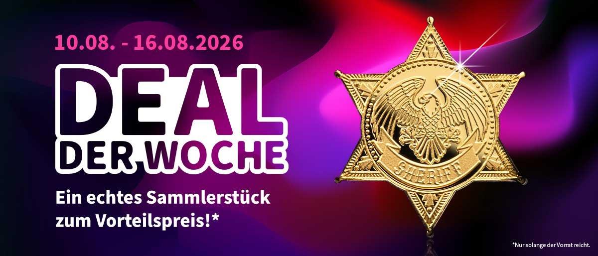 Deal der Woche - Ein echtes Sammlerstück zum Vorteilspreis! - Goldmünze Sheriff Stern