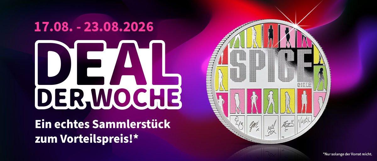 Deal der Woche - Ein echtes Sammlerstück zum Vorteilspreis! - Silbermünze Spice Girls
