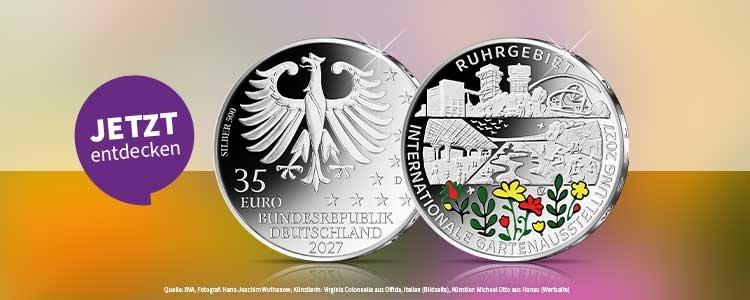 35-Euro-Silbermünze 2027 „Internationale Gartenausstellung Ruhrgebiet“ der Bundesrepublik Deutschland entdecken