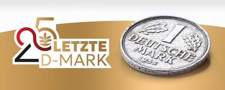 25 Jahre letzte D-Mark: 1-DM-Münze von 1955 als nostalgisches Sammlerstück zur Erinnerung an die deutsche Währung