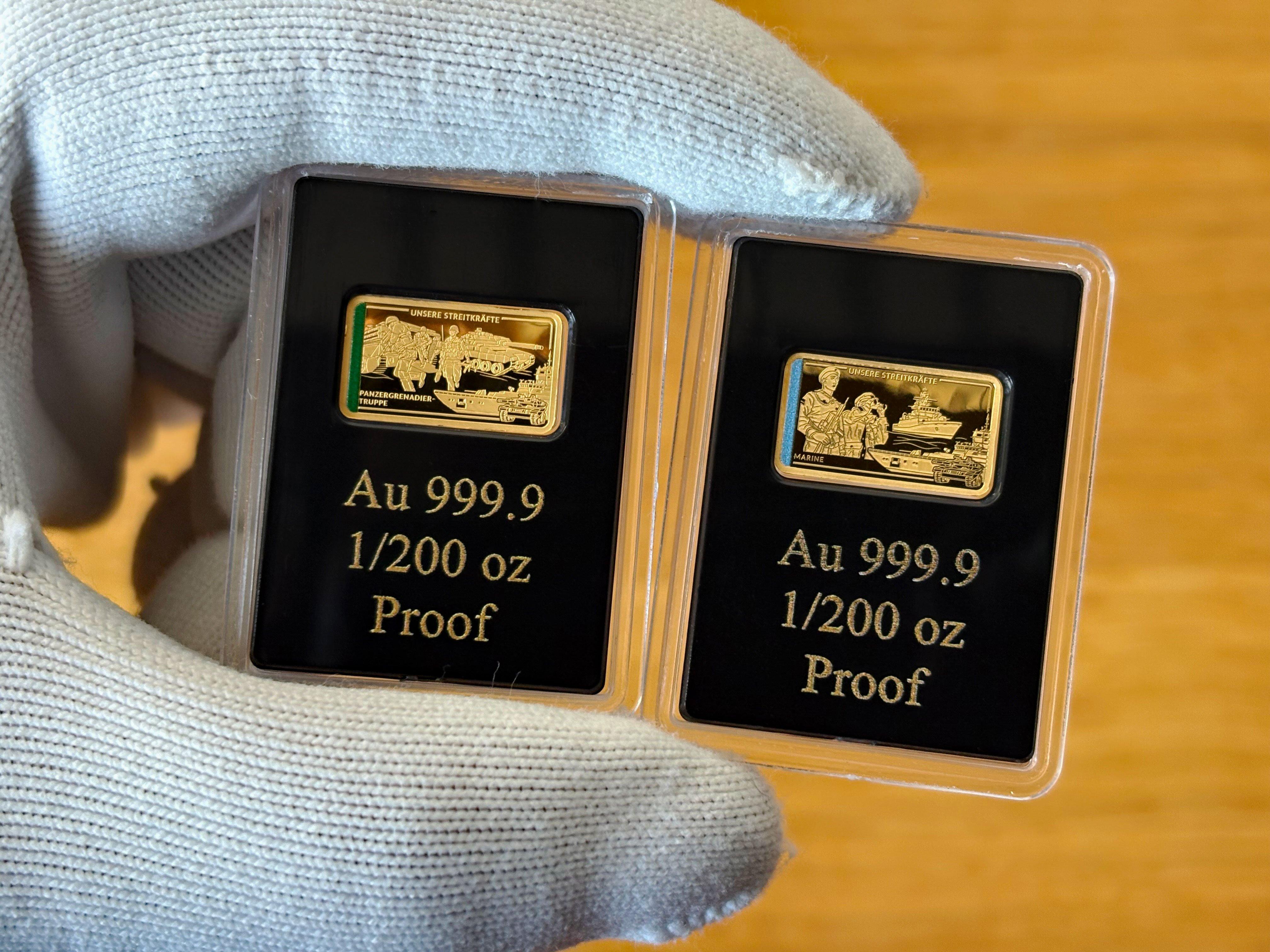 Goldbarren-M&uuml;nzen &bdquo;70 Jahre Bundeswehr&rdquo; &ndash; Flatrate