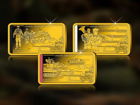 Weitere Ausgaben der Goldbarren-M&uuml;nzen &bdquo;70 Jahre Bundeswehr&rdquo; &ndash; Flatrate