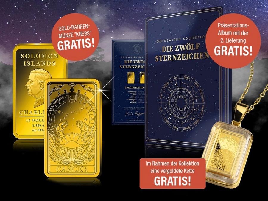 Gratis Goldbarren Stier