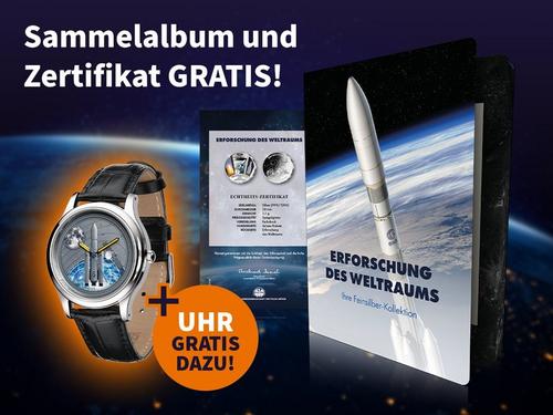 weitere Ausgaeben der Silberkollektion "Erforschung des Weltraums"