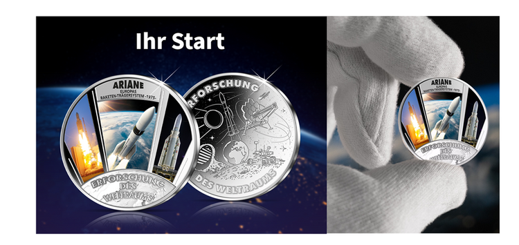 Ihr Start "Ariane 6" in die Silberkollektion "Erforschung des Weltraums"