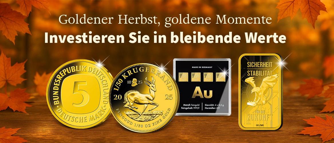 Goldener Herbst: Goldmünzen, Barren und Krugerrand - Investieren Sie in bleibende Werte