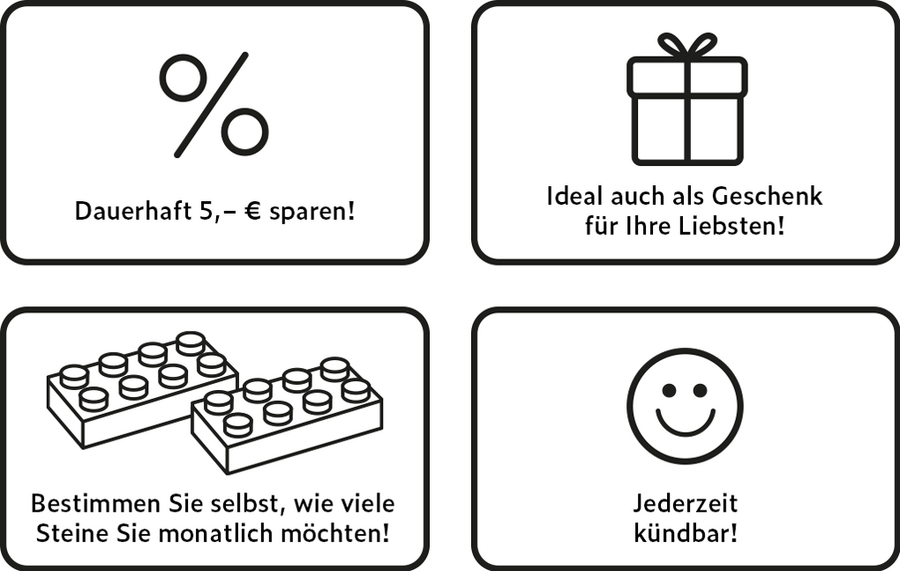 Mit Silberbausteinen im Abo sparen - Jederzeit kündbar!