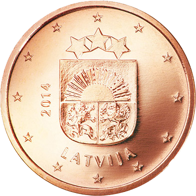 1 Euro-Cent Lettland Motivseite