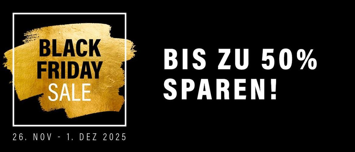 Black Friday Sale vom 26.11.–01.12.2025 – jetzt bis zu 50 % auf ausgewählte Angebote sparen