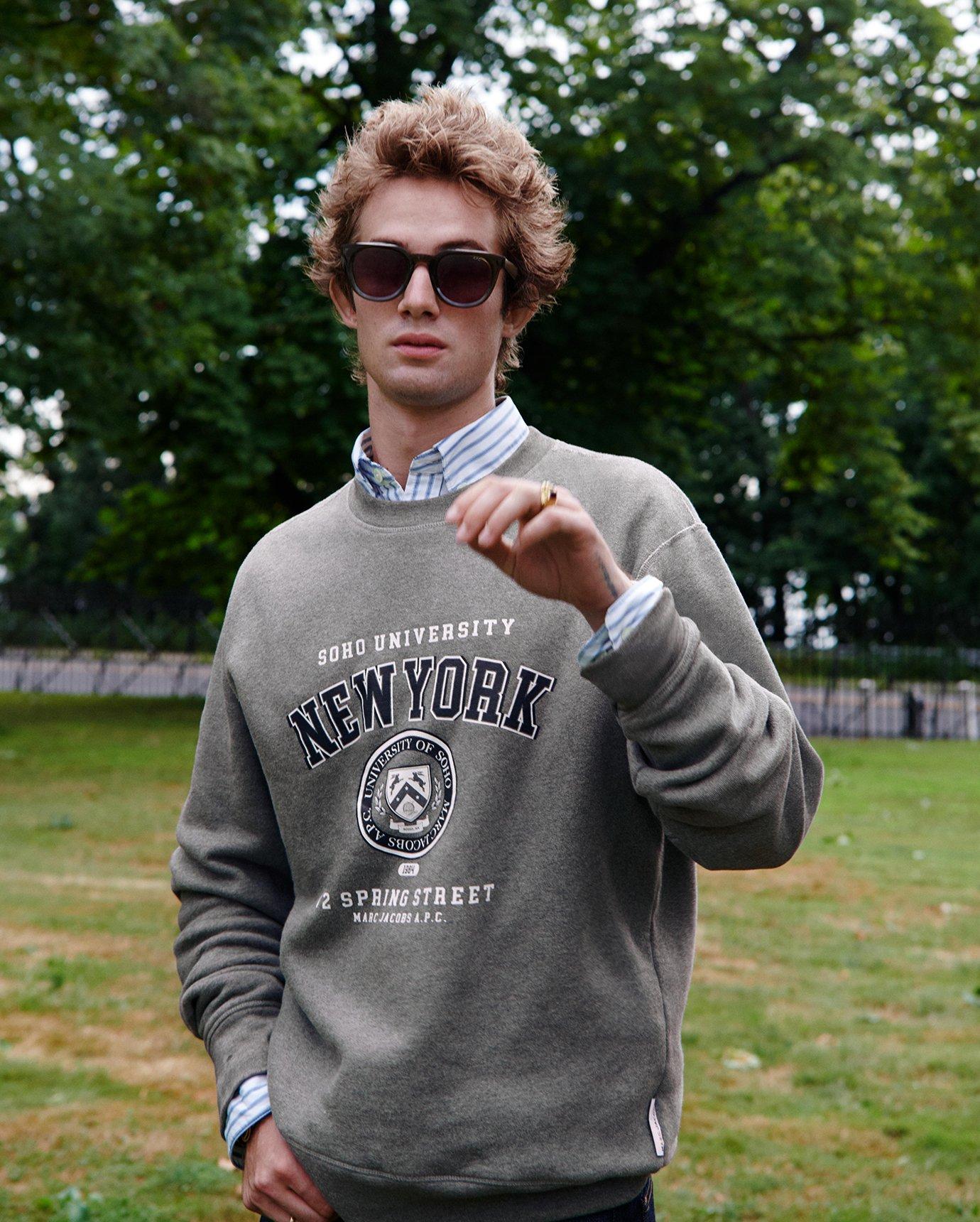 MARC JACOBS ロゴパーカー XS ホワイト/グレー MARC JACOBS ロゴパーカー XS ホワイト/グレー ウェア | マーク